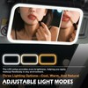 Upgraded Car Vanity Mirror with Lights 5X Magnifying,Rechargeable Visor Mirror
