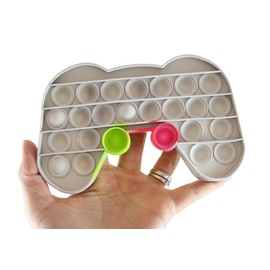 Curious Minds Busy Bags 2 Bubble Poppers - Game Controller and Glow in The Dark Alien Bubble Pop Fidget Toy - Silicone Push Poke Bubble Wrap Fidget Toy - Sensory Stress Toy OT (Random Colors)