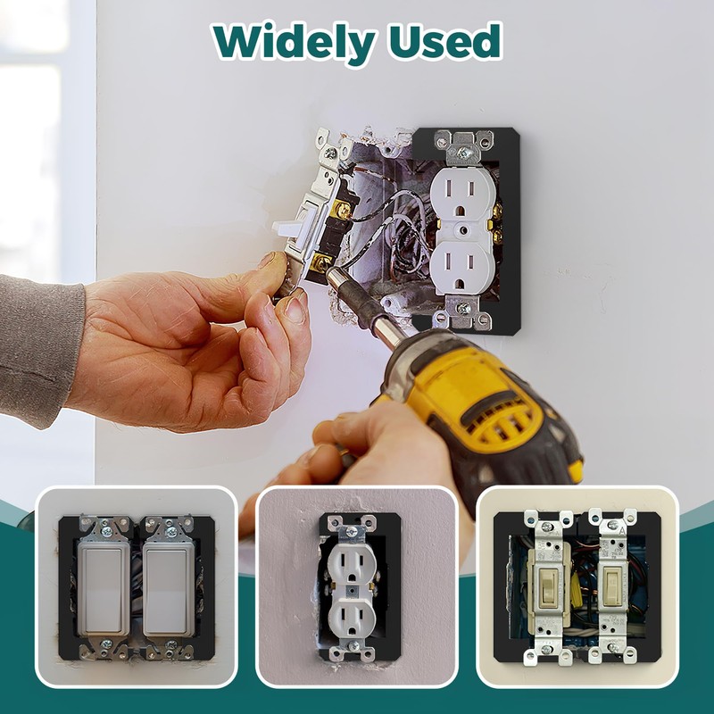 Wuno Shop 20 Pcs Wall Plate Spacer, Flush Fit Device