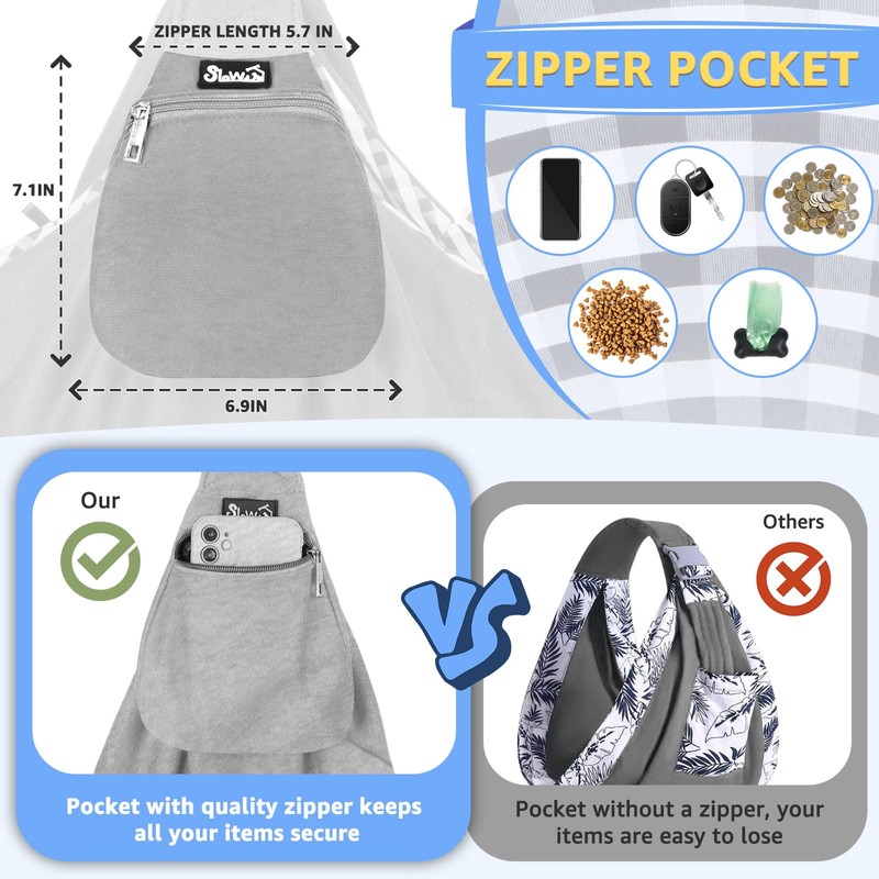 Lukovee Pet Sling, Hand Free Dog Sling Carrier Adjustable Padded