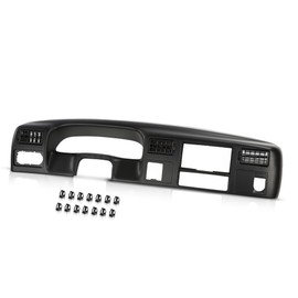 DOTCOM Dash Instrument Radio Trim Bezel Black w/hole Compatible with Ford F250 F350 Super Duty 1999 2000 2001 2002 2003 2004 Dash Bezel