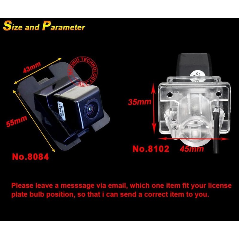 Vehicle Backup Camera Waterproof Car Rear View Camera Night Vision