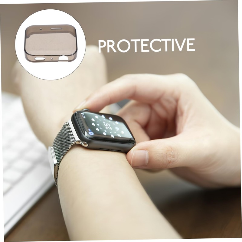 jojofuny Watch TPU Case 2 Pieces Full Coverage Anti-Fingerprint Easy