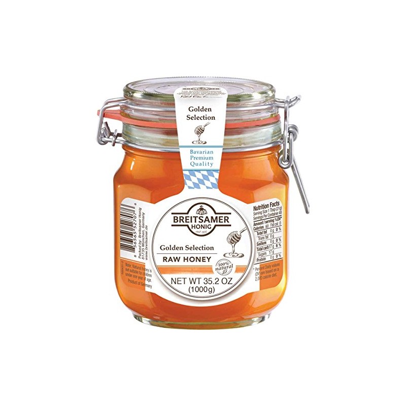 Breitsamer Golden Selection Honey Flip-Top Jar, 35.2 Ounce