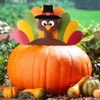 13 1/4" x 7 3/4" Thanksgiving Pilgrim Turkey Pumpkin Poke-In