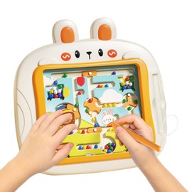 Juguetes Montessori Tablero de Laberinto Magnético – Fomenta la capacidad de pensamiento temprano en los niños, fortalece el desarrollo cerebral, regalo perfecto para niños y niñas a partir de 3 años