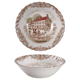 Heritage Hall, Brown & Colors by Johnson Bros, China Coupe Soup Bowl