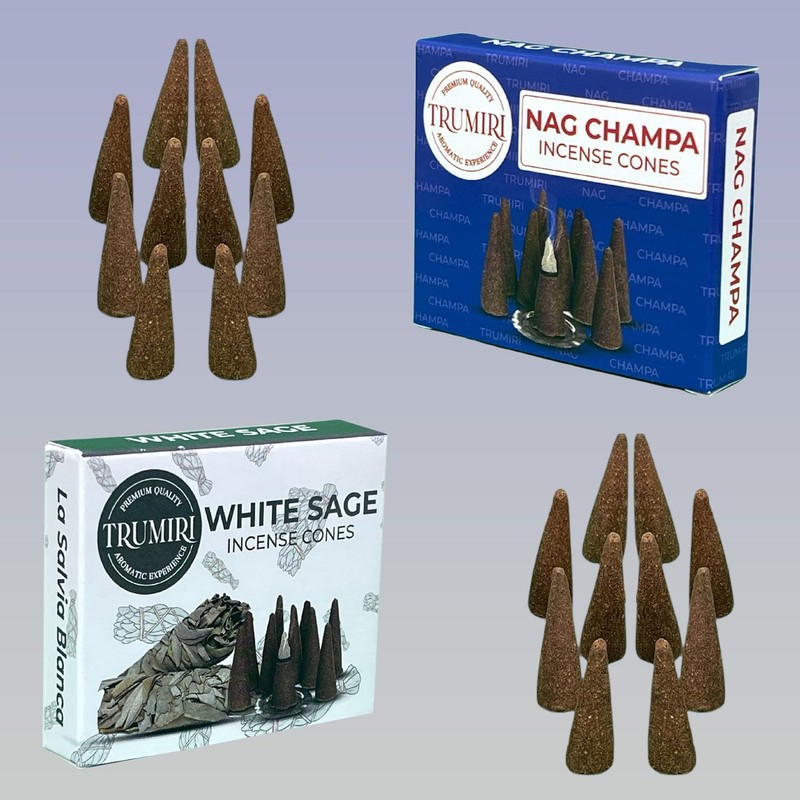 TRUMIRI Incense Cones - Combo Pack of 20 Cone Incense