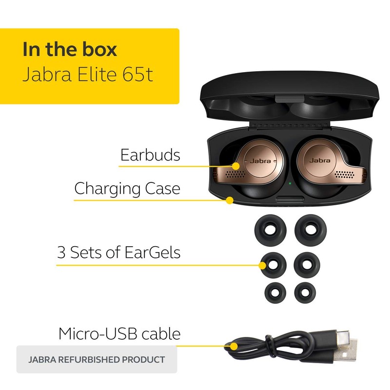 Jabra Elite 65t Alexa Enabled True Wireless Earbuds Charging Case
