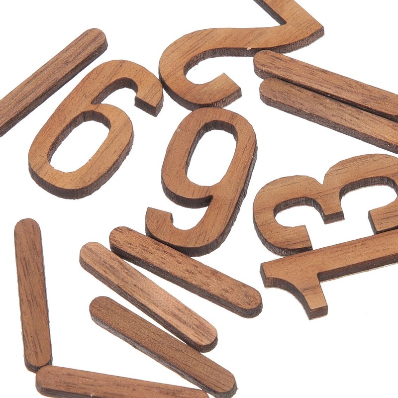 DOITOOL Wood Clock Number Set in Arabic Numerals 1 Set