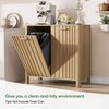 Double Tilt Out Laundry Hamper Cabinet, 11.8 Gallon Gradien Fluted