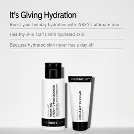 Inkey List Hydration Gift Set Hydrating Cream to Milk Cleanser + Omega Water Moisturizer Skincare duo for healthy, glowing skin Provides a set for all skin types Set name / 인키 리스트 하이드레이션 선물 세트 하이드레이팅 크림 투 밀크 클렌저 + 오메가 워터 모이스처라이저 건강하고 빛나는 피부를 위한 스킨케어 듀오 모든 피부 타입을 세트를 제공합니다 Set name