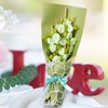 Minisland Green Rose Flower Cocktail Picks, 4.7 Inch Long Bamboo