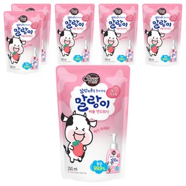 Shower Mate Soft Cow Bubble Hand Wash Strawberry Milk Fragrance Refill, 250ml, 6 pcs / 샤워메이트 말랑카우 버블 핸드워시 딸기 우유향 리필, 250ml, 6개