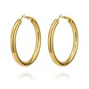 YeGieonr Gold Earrings for Women, Lightweight Stainless Steel Large Hoop