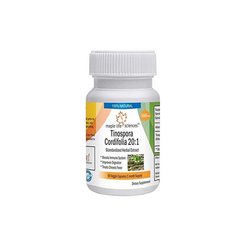 Tinospora Cordifolia (Giloy) Extract - 500mg - 60 Vegan Capsules