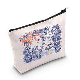 Sydney Australia Aussie Lover Makeup Bag Sydney Map Travel Vacation Holiday Cosmetic Bag BFF Women Gift (SYDNEY)
