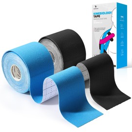 YANGTSUNG Kinesiotapes, 2 Kinesiology Tape Rolls (5 m x 5 cm), Professional Physio Tape and Sports Tape, Waterproof and Elastic Kinesiotape, Skin-Friendly Sports Tapes, Medical Tape