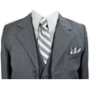 Boys Pinstripe Suit in Grey with Matching Tie Size 20
