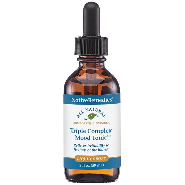 Native Remedies Triple Complex Mood Tonic - Natural Homeopathic Formula Relieves Symptoms of Poor Mood and Emotional Oversensitivity - Helps Relieve Feelings of Sadness and Hopelessness - 59 mL