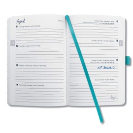 Sigel Jolie J2103 Weekly Planner 2022 - Approx. A5 – Turquoise – Hardcover, 174 Pages with Cheerful Calendar, a Lot of Information and Practical Stickers – FSC Certified – Diary