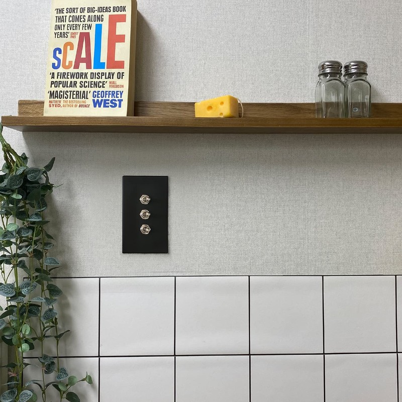 Aruastudio Retro Interior Light Switch ON-Off Set, Switch Panel, Toggle