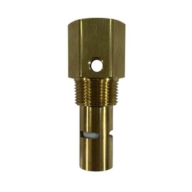 Conrader In Tank Check Valve for Air Compressors, USA Made All Brass Construction, 1" Female NPT Top Inlet, 1" Male NPT Bottom Outlet, Double Tapped 1/8" x 1/4" Unloader Port