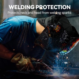 ARCCAPTAIN Reversible Welding Cap, 8 Panel Protective Welders Cap, 10 oz Fireproof Cotton Comforts for Safety and Protection While Welding to Men Women, Army Green, 7