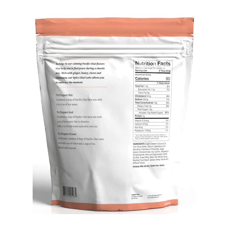 Pacific Chai latte Spice Instant Powder Mix, 3 lb (Pack