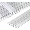 Pack of 2 H Connector Clear 48'' Long 10mm 3/8