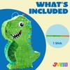 JOYIN Dinosaur Pinata with Plastic Bat and Paper Blindfold15.5H X