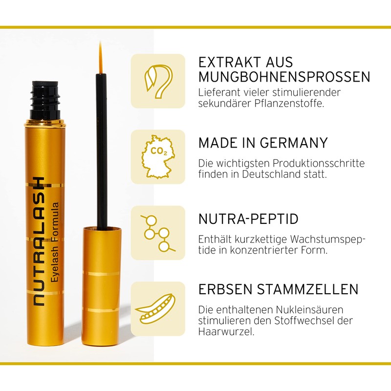 Nutralash Eyelash Active Eyelash and Eyebrow Serum Made in Germany