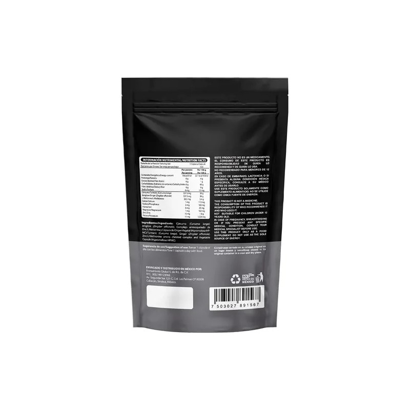 Zinc, Curcuma Y Jengibre 120 Caps Wellthy