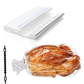 10×Oven Bags Turkey Size Large Roasting Bags Perfect Flavour Seal Cooking Bags for Thanksgiving Day Turkey,Duck,Chicken and Other Meat (1Pack 55×60cm)