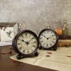 5.5 inch Black European Style Retro Silent Desk Alarm Clock