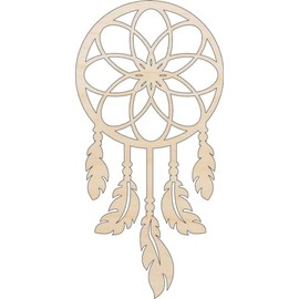 Dream Catcher - Laser Cut Out Unfinished Wood Craft Shape XTR91 10" / 1/4" thick