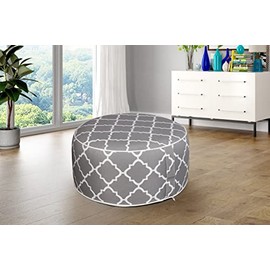 Viola Inflatable Ottoman - Grey Grid