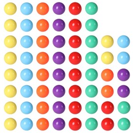 Laviesto Game Replacement Balls for Chinese Checker, 60 Pcs Solid Color Replacement Marbles for Chinese Checkers, Marble Run, Marbles Game(5/8 Inch/6 Colors)