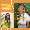 Arocooy 45pcs Hair Beads for Braids Yellow Small Bow Hair