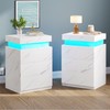 BTHFST LED Nightstands Set of 2,Night Stands for Bedroom,Nightstand with