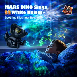 Dinosaur Galaxy Projector for Kids, Non-Glare 316 Lightings Star Projector Galaxy Light,22 White Noise +5.3 Bluetooth Speaker Dinosaur Night Light, Nightlight for Kids Room, Dino Gifts