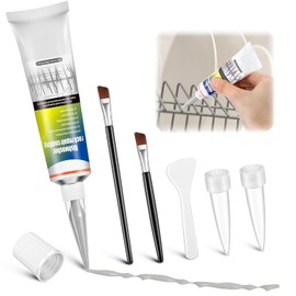 1.7oz Dishwasher Rack Repair Coating, Grey Dishwasher Vinyl Rack Rust Touch Up Paint Kit, Insulation and Waterproof, High and Low Temperature Resistant