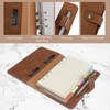 Simpolor Leather A6 Ring Binder Notebook, 6 Rings with Refill