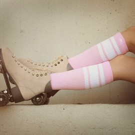 Spirit of 76 Men's & Women's High Retro Socks, Pink - White