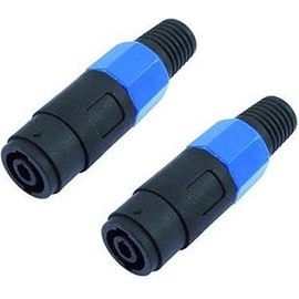 2x Adam Hall 7874 PA Loudspeaker Cable Connector 4 Pole Speaker Connector Cable Female