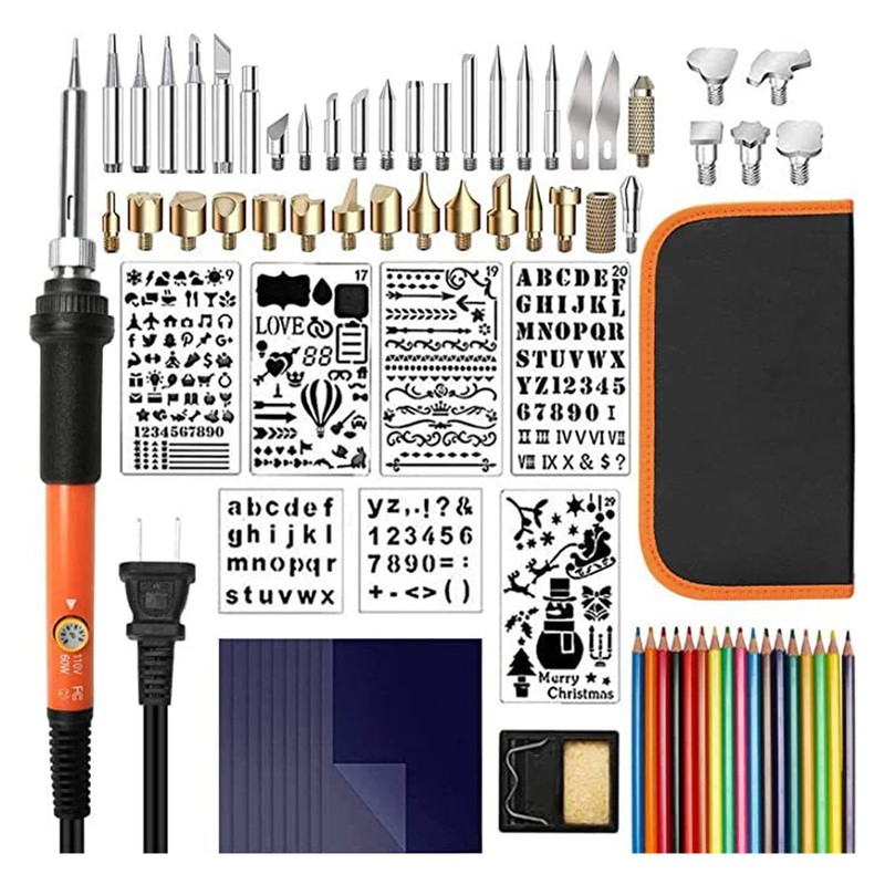 83 PCS Soldering Iron Set 60W Rapid Heating Adjustable Temperature