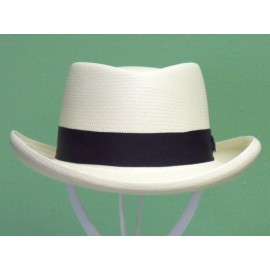 DOBBS BASINO GENUINE SHANTUNG PANAMA STRAW GAMBLER - 6 7/8