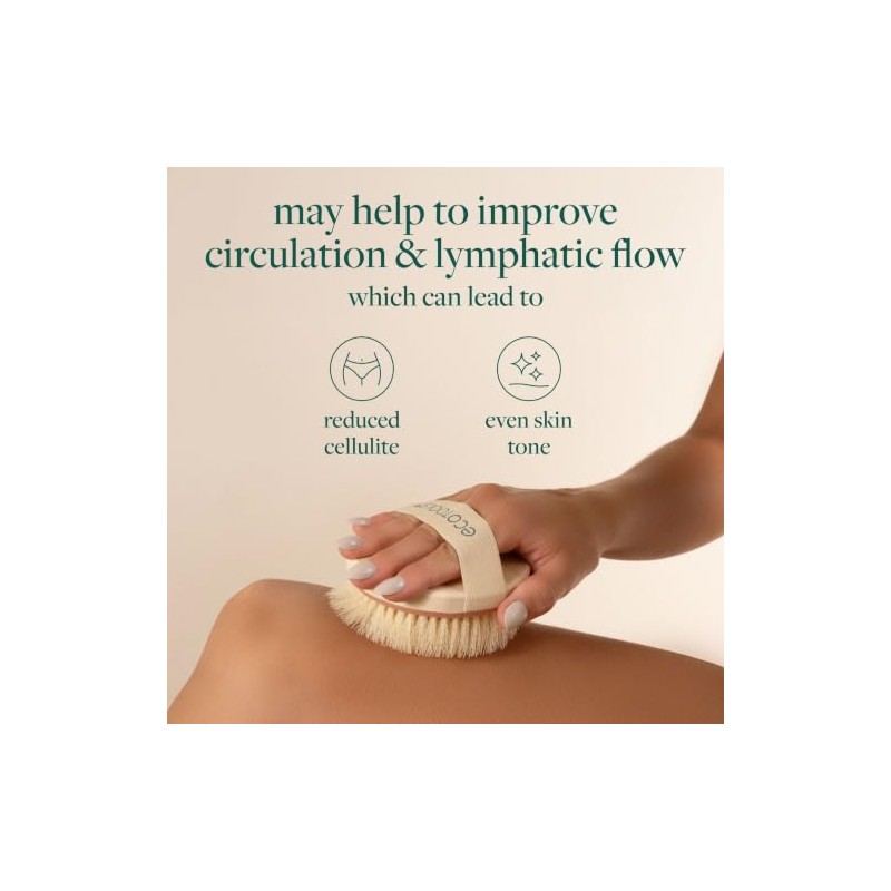 EcoTools, Dry Body Brush, Cepillo Ecológico para Exfoliar, Cepillos Corporales