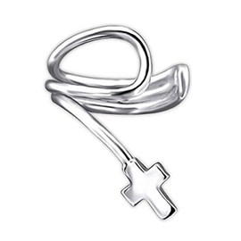 Cross Ear Cuff Earring 925 Sterling Silver Climber Clip On Cartilage