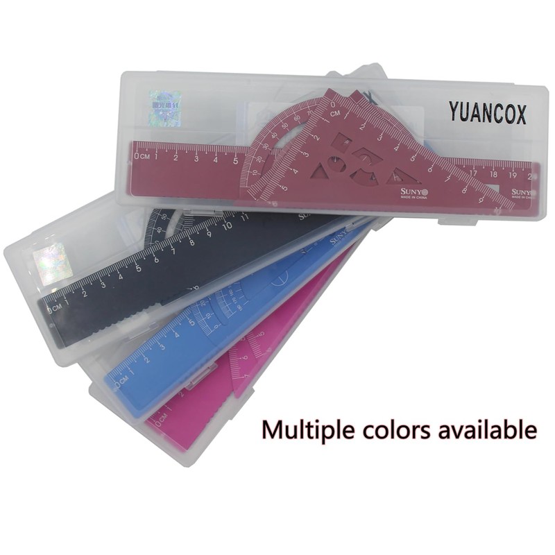 YUANCOX Student Rulers set of 4 pieces Drawing Straight Lines